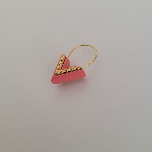 Louis Vuitton Essential V Hoop Single Earring Pink Gold Motif Accessary Auth - Picture 4 of 8
